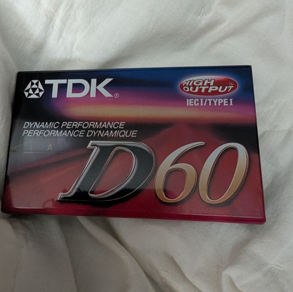 🔥$5 if bundled🔥 TDK D60 High Output Cassette Tape - Red
